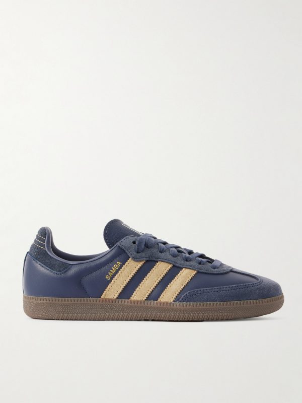 Samba OG Suede-Trimmed Leather Sneakers Samba OG Suede-Trimmed Leather Sneakers