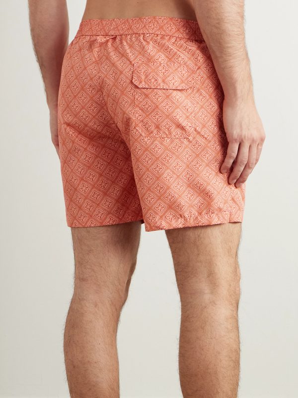 Straight-Leg Printed Swim Shorts - BK Straight-Leg Printed Swim Shorts - BK