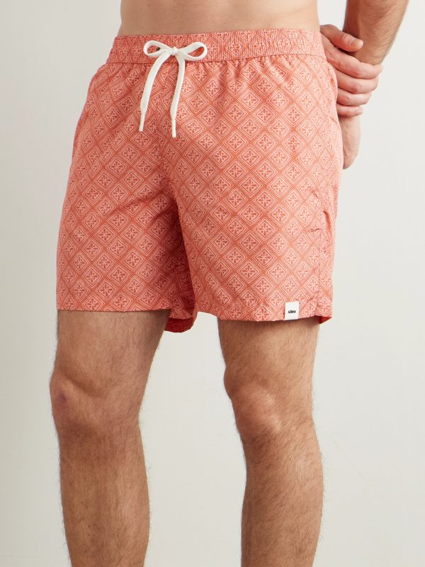 Straight-Leg Printed Swim Shorts - OU Straight-Leg Printed Swim Shorts - OU