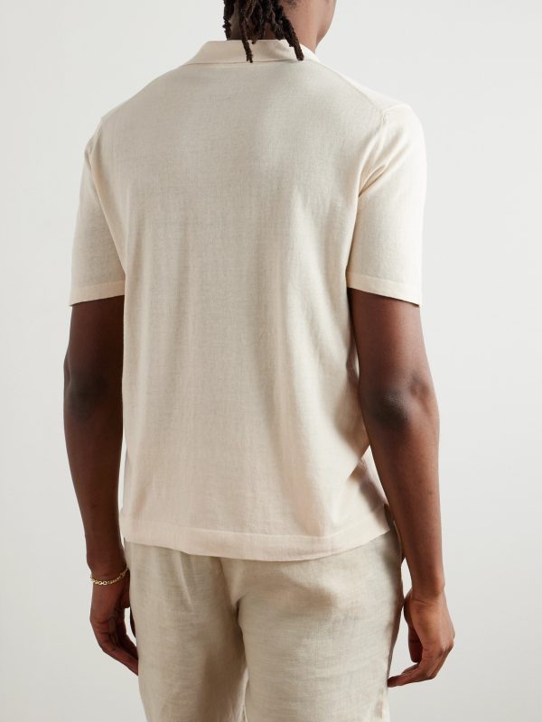 Camp-Collar Cotton Shirt - BK