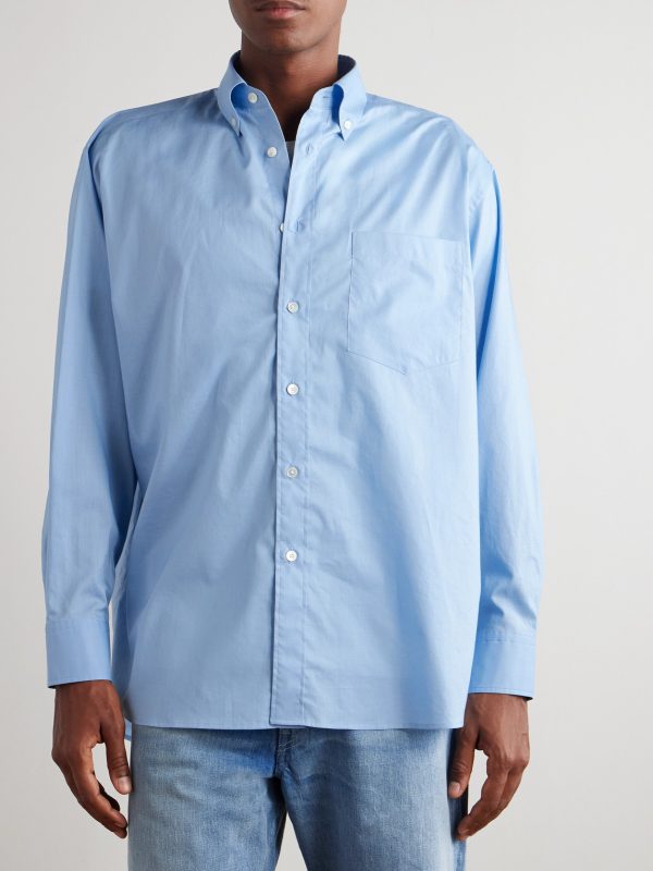 Oversized Button-Down Collar Cotton Shirt - FR Oversized Button-Down Collar Cotton Shirt - FR