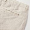Straight-Leg Pleated Linen Shorts - CU