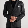 Soffio Slim-Fit Double-Breasted Checked Wool Blazer - FR Soffio Slim-Fit Double-Breasted Checked Wool Blazer - FR