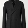 Soffio Slim-Fit Double-Breasted Checked Wool Blazer Soffio Slim-Fit Double-Breasted Checked Wool Blazer