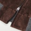 Wool-Trimmed Suede Bomber Jacket - E1