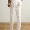Straight-Leg Pleated Stretch Cotton-Twill Trousers - BK Straight-Leg Pleated Stretch Cotton-Twill Trousers - BK