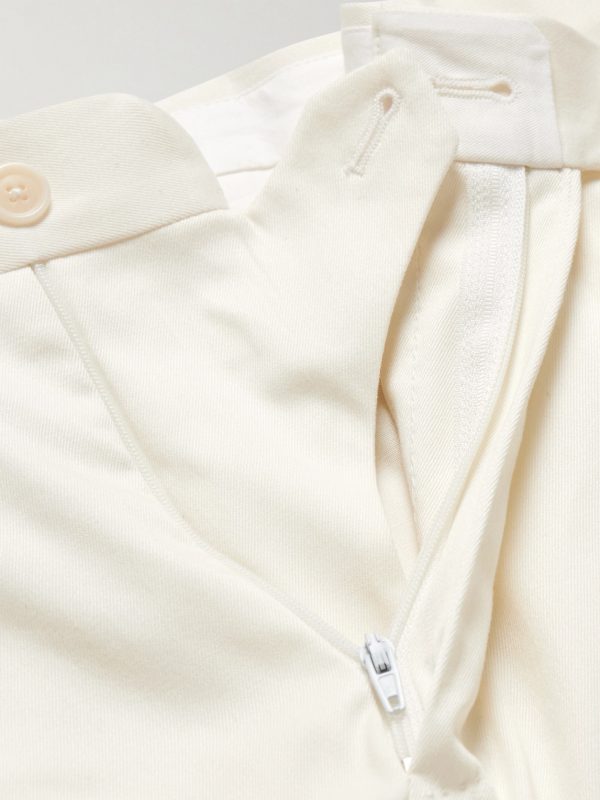 Straight-Leg Pleated Stretch Cotton-Twill Trousers - E1 Straight-Leg Pleated Stretch Cotton-Twill Trousers - E1