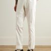 Straight-Leg Pleated Stretch Cotton-Twill Trousers - FR Straight-Leg Pleated Stretch Cotton-Twill Trousers - FR