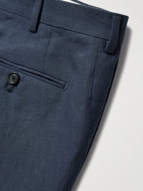 Straight-Leg Linen Suit Trousers - CU Straight-Leg Linen Suit Trousers - CU