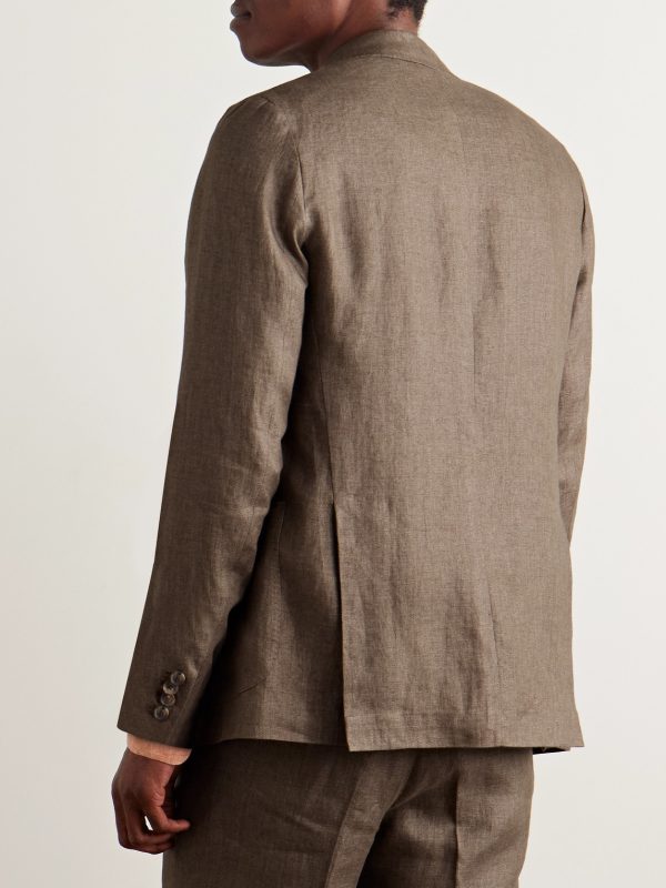 Posillipo Unstructured Linen Suit Jacket - BK Posillipo Unstructured Linen Suit Jacket - BK