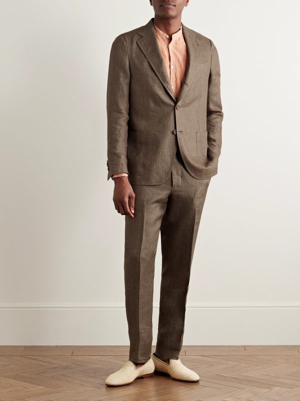 Posillipo Unstructured Linen Suit Jacket - OU Posillipo Unstructured Linen Suit Jacket - OU