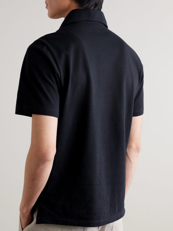 Cotton-Piqué Polo Shirt - BK