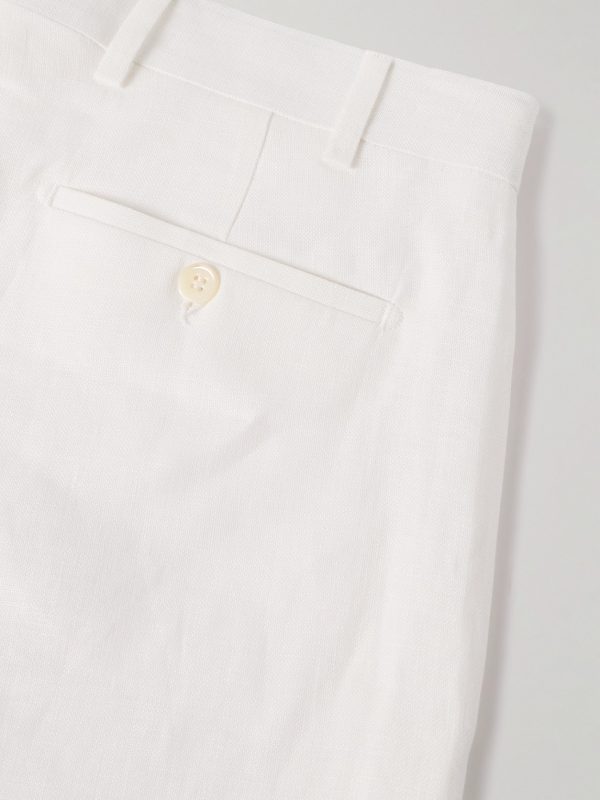 Straight-Leg Garment-Dyed Linen Shorts - CU Straight-Leg Garment-Dyed Linen Shorts - CU