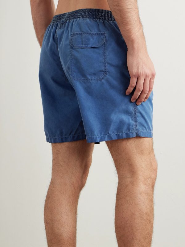 Straight-Leg Mid-Length Swim Shorts - BK Straight-Leg Mid-Length Swim Shorts - BK