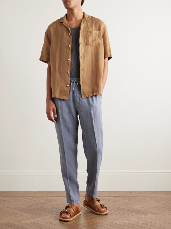 Bart Slim-Fit Convertible-Collar Linen Shirt - OU Bart Slim-Fit Convertible-Collar Linen Shirt - OU