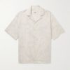 Bart Slim-Fit Convertible-Collar Floral-Print Cotton-Voile Shirt