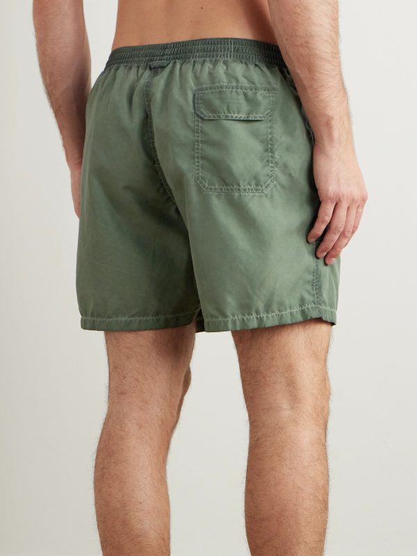 Straight-Leg Mid-Length Swim Shorts - BK Straight-Leg Mid-Length Swim Shorts - BK