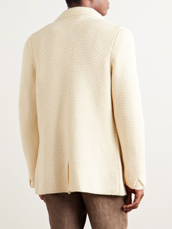 Merino Wool and Cashmere-Blend Cardigan - BK Merino Wool and Cashmere-Blend Cardigan - BK