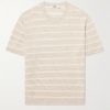 Striped Linen and Cotton-Blend T-Shirt Striped Linen and Cotton-Blend T-Shirt