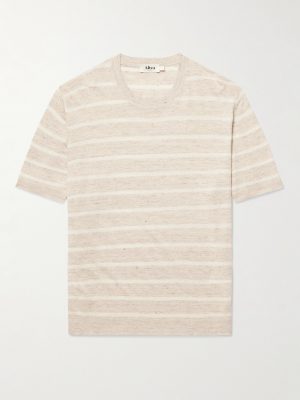 Striped Linen and Cotton-Blend T-Shirt