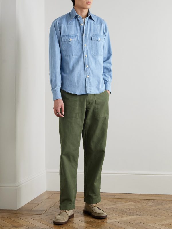 Denim Western Shirt - OU Denim Western Shirt - OU