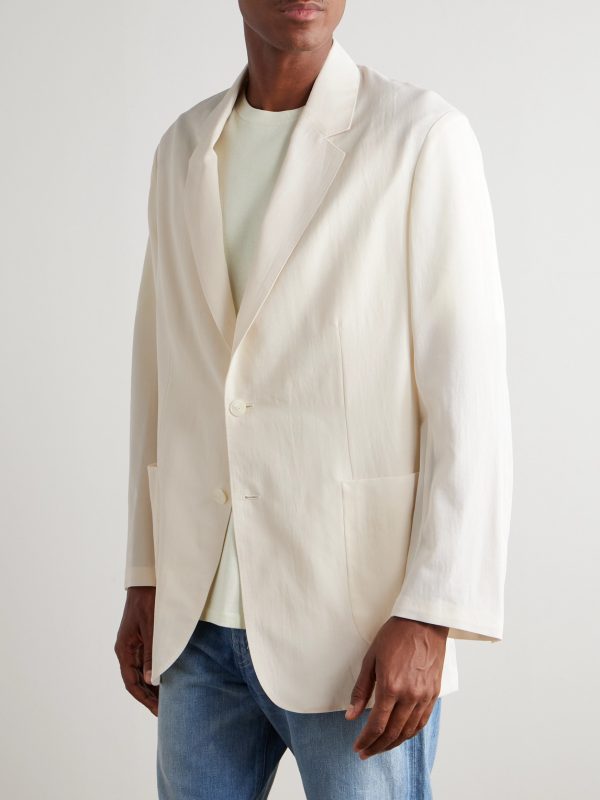 Oversized Cotton and Wool-Blend Gabardine Blazer - FR