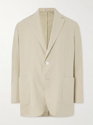 Oversized Cotton and Wool-Blend Gabardine Blazer Oversized Cotton and Wool-Blend Gabardine Blazer