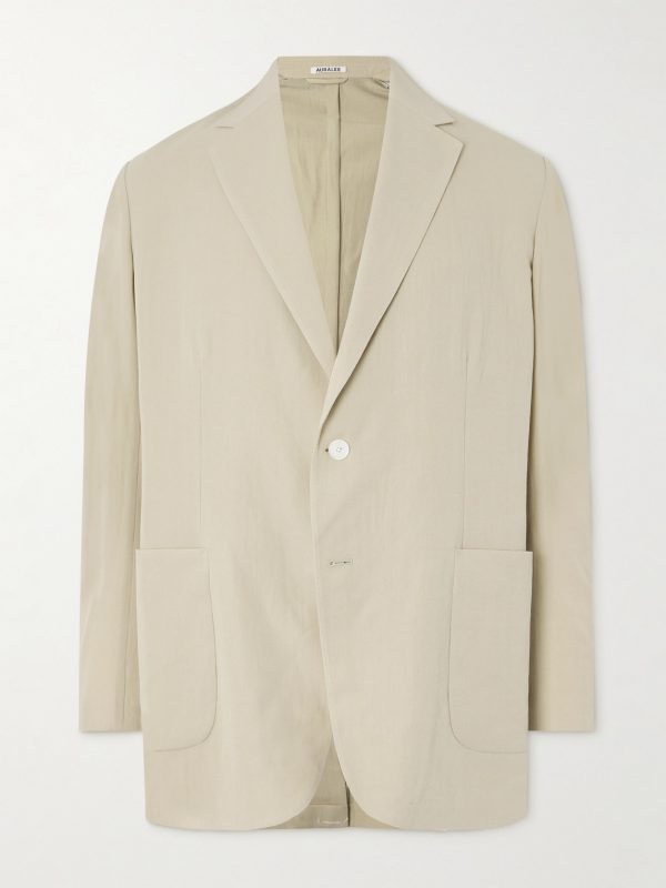 Oversized Cotton and Wool-Blend Gabardine Blazer