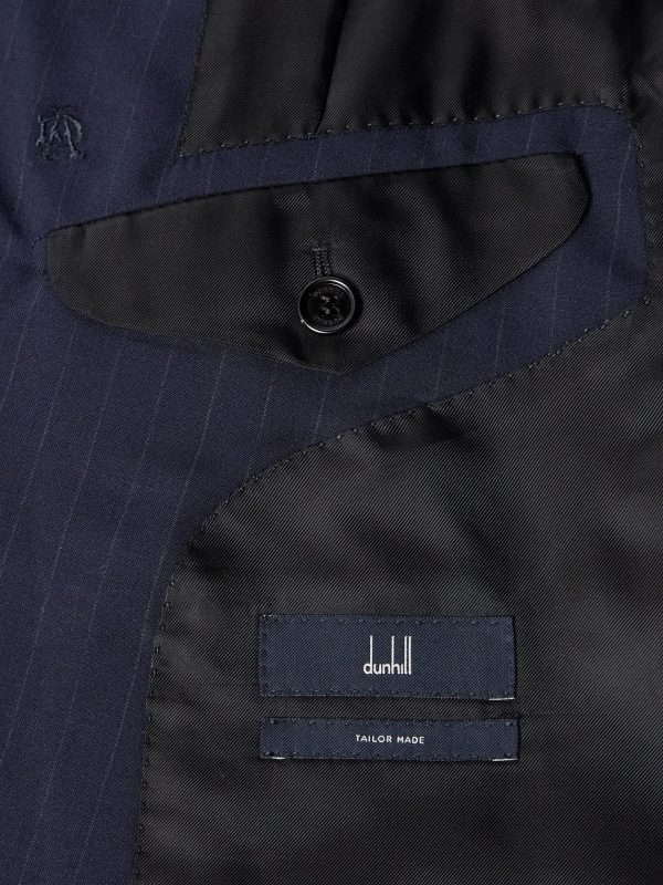 Double-Breasted Pinstriped Wool Suit Jacket - E1 Double-Breasted Pinstriped Wool Suit Jacket - E1