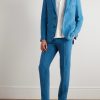 Slim-Fit Straight-Leg Linen Suit Trousers - OU Slim-Fit Straight-Leg Linen Suit Trousers - OU