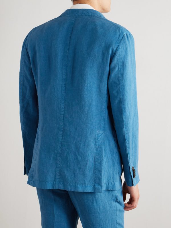 Unstructured Linen Suit Jacket - BK