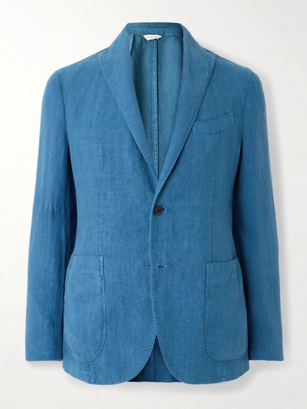 Unstructured Linen Suit Jacket
