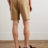 Straight-Leg Cotton-Blend Twill Bermuda Shorts - BK