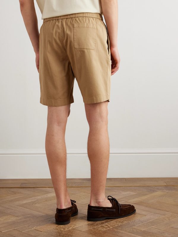 Straight-Leg Cotton-Blend Twill Bermuda Shorts - BK