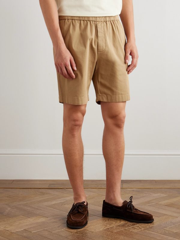 Straight-Leg Cotton-Blend Twill Bermuda Shorts - FR