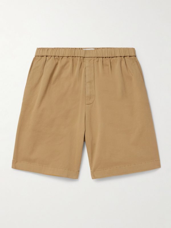 Straight-Leg Cotton-Blend Twill Bermuda Shorts