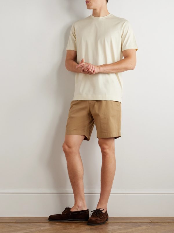 Straight-Leg Cotton-Blend Twill Bermuda Shorts - OU