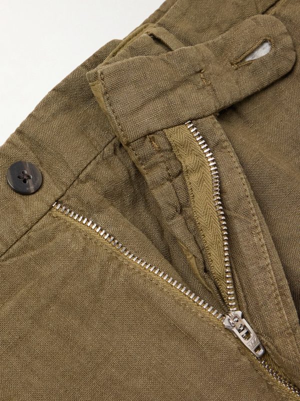 Slim-Fit Straight-Leg Linen Suit Trousers - E1 Slim-Fit Straight-Leg Linen Suit Trousers - E1