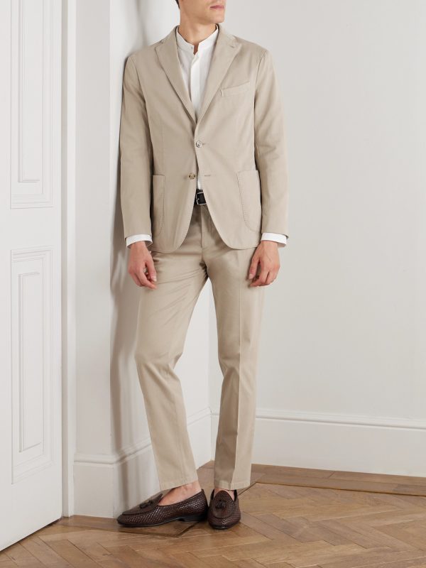 Cotton-Blend Twill Suit Jacket - OU Cotton-Blend Twill Suit Jacket - OU