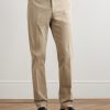 Slim-Fit Straight-Leg Stretch-Cotton Suit Trousers - FR
