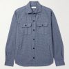 David Checked Cotton-Blend Overshirt