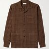 Camp-Collar Checked Linen Overshirt Camp-Collar Checked Linen Overshirt