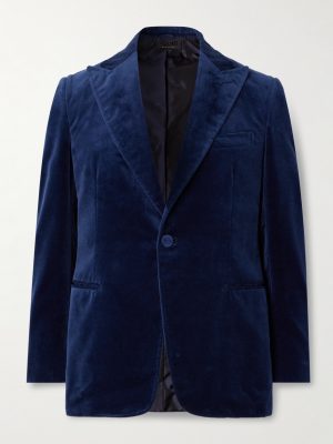 Slim-Fit Cotton-Velvet Tuxedo Jacket