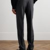 Straight-Leg Wool Suit Trousers - BK Straight-Leg Wool Suit Trousers - BK
