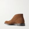 Leather-Trimmed Suede Desert Boots - BK Leather-Trimmed Suede Desert Boots - BK