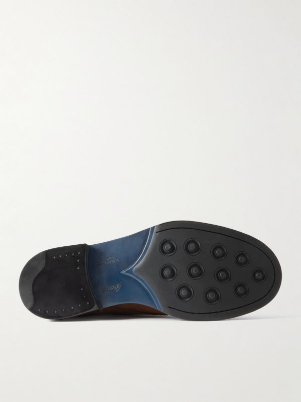 Leather-Trimmed Suede Desert Boots - E1 Leather-Trimmed Suede Desert Boots - E1