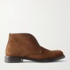Leather-Trimmed Suede Desert Boots Leather-Trimmed Suede Desert Boots