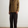 Amalfi Slim-Fit Double-Breasted Silk, Cashmere and Linen-Blend Blazer - OU