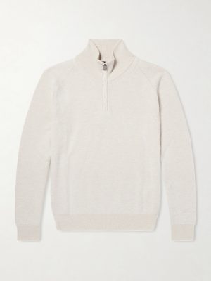 Cashmere and Silk-Blend Half-Zip Sweater Cashmere and Silk-Blend Half-Zip Sweater