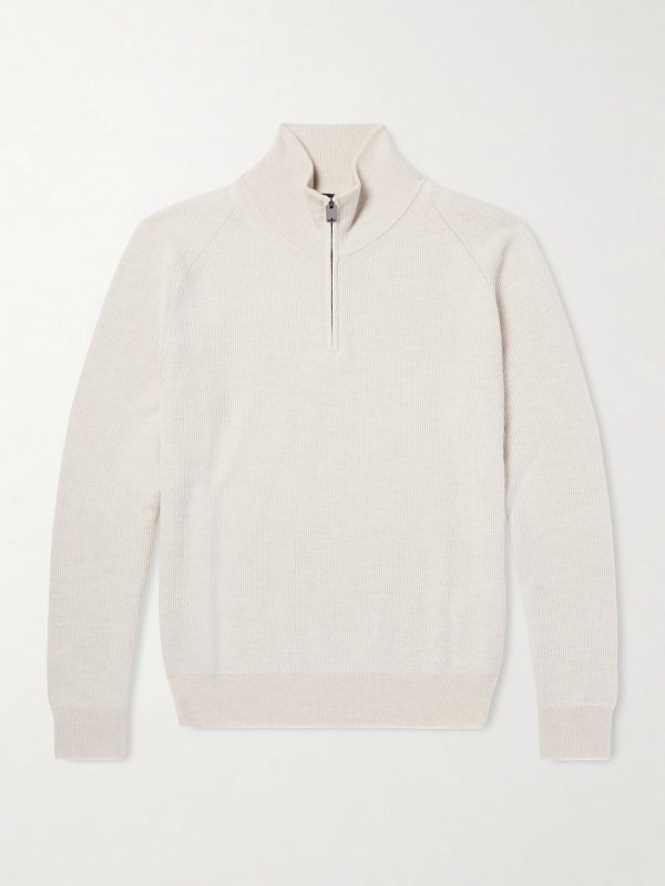 Cashmere and Silk-Blend Half-Zip Sweater Cashmere and Silk-Blend Half-Zip Sweater